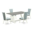 thumbnail image 1 of East West Furniture V-Style 5-piece Wood Dining Set in Linen White, 1 of 10