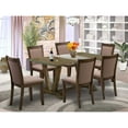 thumbnail image 1 of East West Furniture V776MZ748-7 - 7-Pc Dinette Room Set - 6 dining room chairs and 1 Dining Table (Distressed Jacobean Finish), 1 of 9