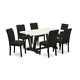 thumbnail image 1 of East West Furniture V-Style 7-piece Wood Kitchen Set in Black/White, 1 of 9