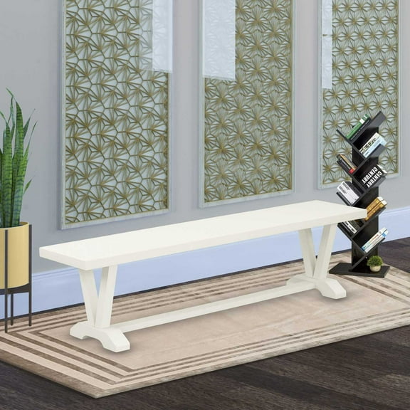 East West Furniture Dining Chair Wire brushed Linen White & Linen White, VB027