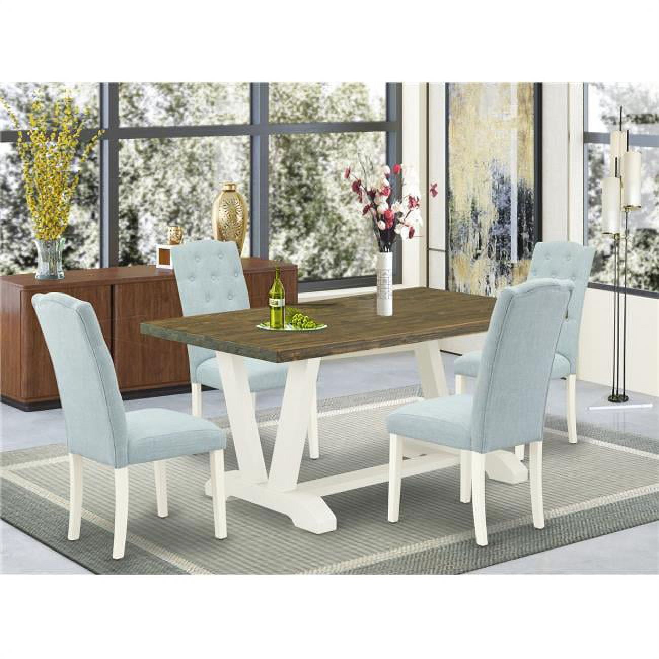 East West Furniture V076CE2155 5Piece Dining Set
