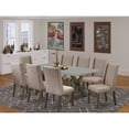 thumbnail image 1 of East West Furniture V-Style 9-piece Wood Dining Set in Brown Beige, 1 of 6