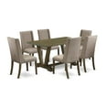 thumbnail image 1 of East West Furniture V776FL716-7 - 7-Piece Dining Room Set - 6 Parson Chairs and Kitchen Table Solid Wood Frame, 1 of 6