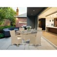 thumbnail image 1 of East West Furniture Valencia 5-piece Modern Metal Patio Dining Set in Cream, 1 of 6