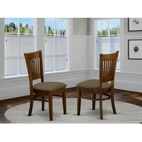 East West Furniture Vancouver 37" Fabric Dining Chairs in Espresso (Set of 2)