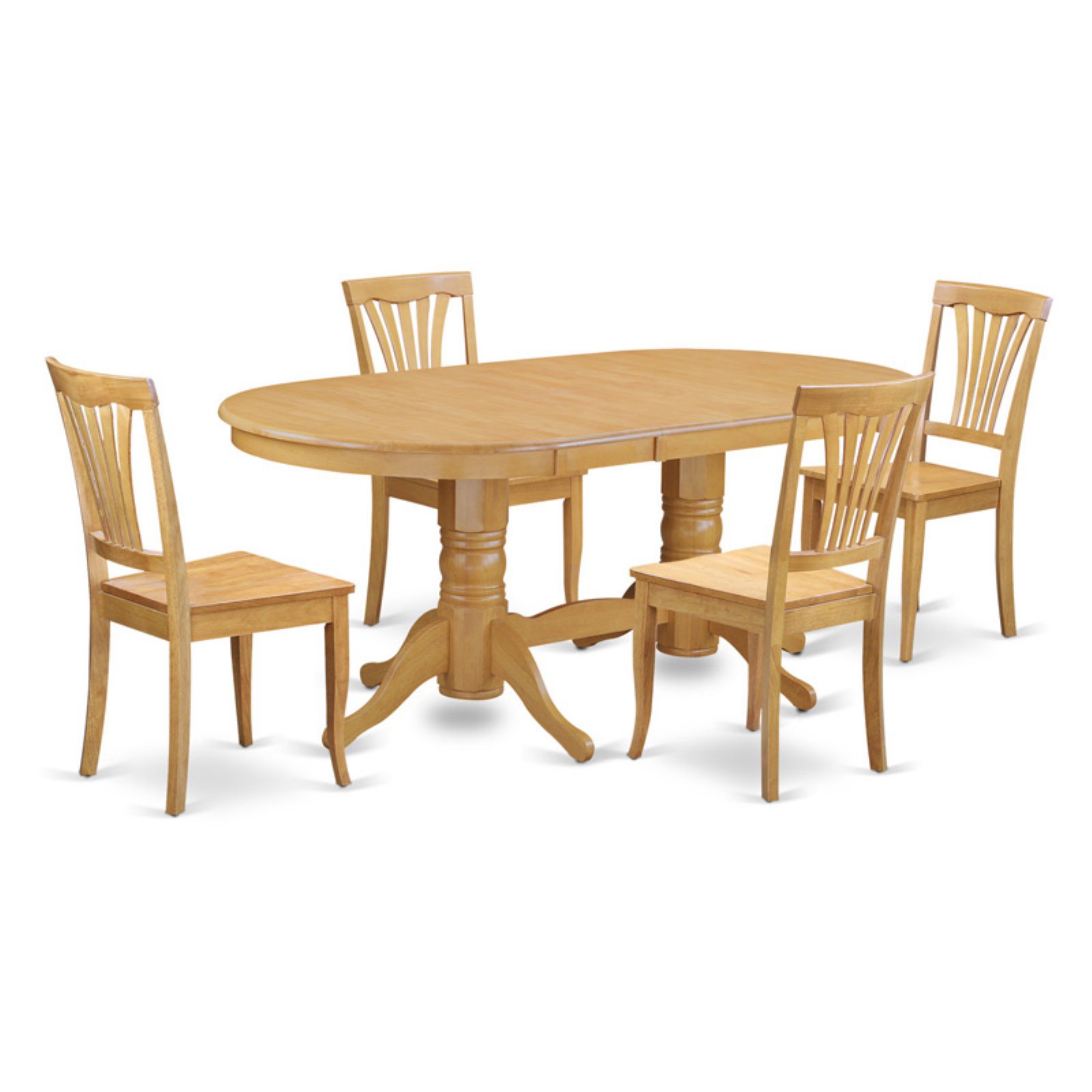 East West Furniture Vancouver 5 Piece Lath Back Dining Table Set