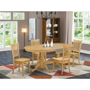 East West Furniture Vancouver 5-piece Wood Table and Dining Chair Set in Oak