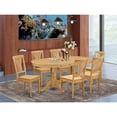 thumbnail image 1 of East West Furniture Vancouver 7-piece Wood Dining Room Set in Oak, 1 of 5