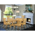 thumbnail image 1 of East West Furniture Dining Room Set Oak, VAPO7-OAK-W, 1 of 8