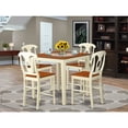 thumbnail image 1 of East West Furniture Vernon 5-piece Wood Dining Set with Bar Stools in Cherry, 1 of 7