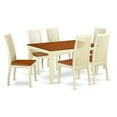 thumbnail image 1 of East West Furniture WEIP7-BMK-W 7 Piece Dining Set, Buttermilk & Cherry, 1 of 1