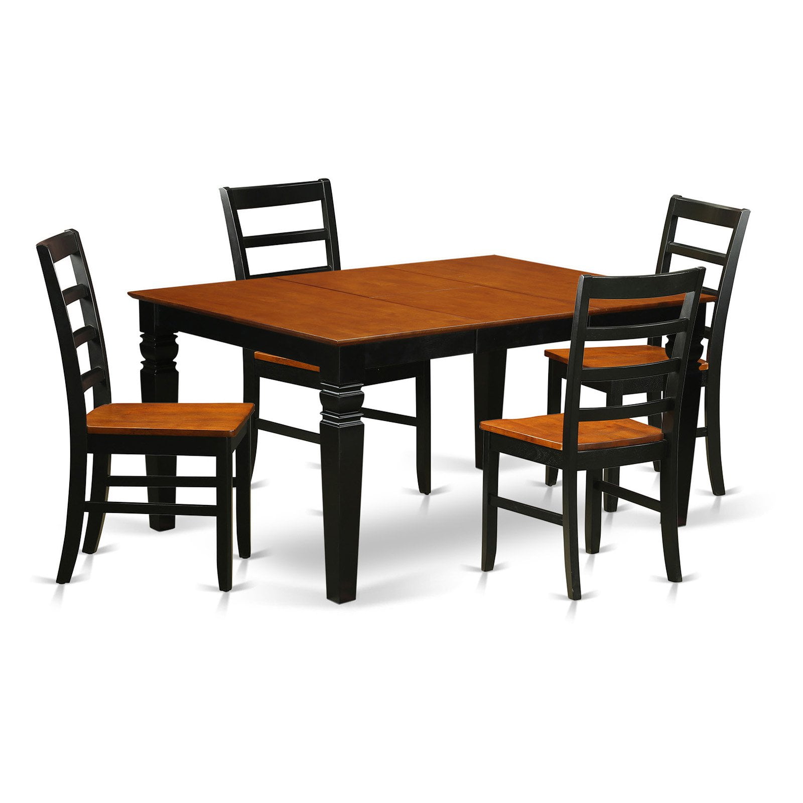 East West Furniture 5 Piece Dining Set a Dining Table and 4 Kitchen