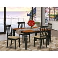 thumbnail image 1 of East West Furniture Weston 5-piece Wood Kitchen Set in Black/Cherry, 1 of 5