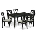 thumbnail image 1 of East West Furniture Dining Room Set Black, WECL7-BLK-C, 1 of 6