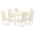 thumbnail image 1 of East West Furniture Dining Room Set Linen White, WEBA7-WHI-01, 1 of 4