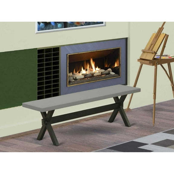 East West Furniture Dining Chair Wire brushed Black & Cement, XB696