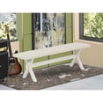 thumbnail image 1 of X-Style 15x60 in Dining Bench with Wirebrushed Linen White Leg and Linen White Top finish, 1 of 4