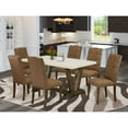 thumbnail image 1 of East West Furniture X027CE215-7 - 7-Piece Kitchen Dining Table Set - 6 Dining Chairs and Dinette Table Hardwood Frame, 1 of 6