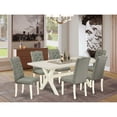 thumbnail image 1 of East West Furniture X027EN206-7 - 7-Piece Modern Dining Table Set - 6 Kitchen Parson Chairs and a Rectangular Table Solid Wood Frame, 1 of 6