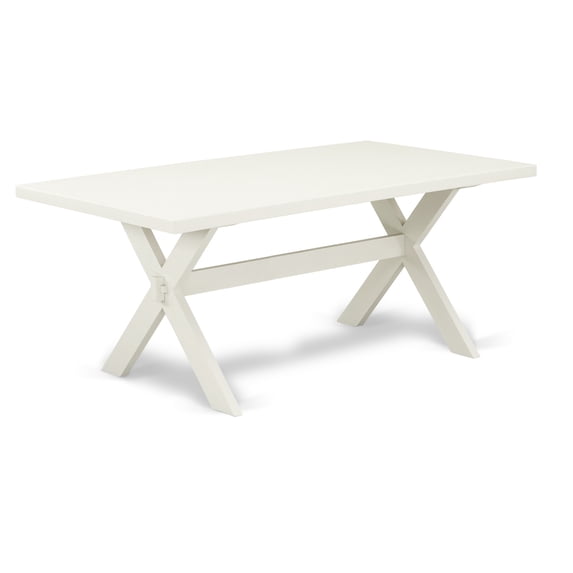 East West Furniture X027aB202-9 - 9-Piece Dinette Set - 8 Padded Parson Chair and a Living Room Table Hardwood Structure