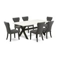 thumbnail image 1 of East West Furniture X-Style 7-piece Wood Dining Set in Dark Gotham Gray, 1 of 3
