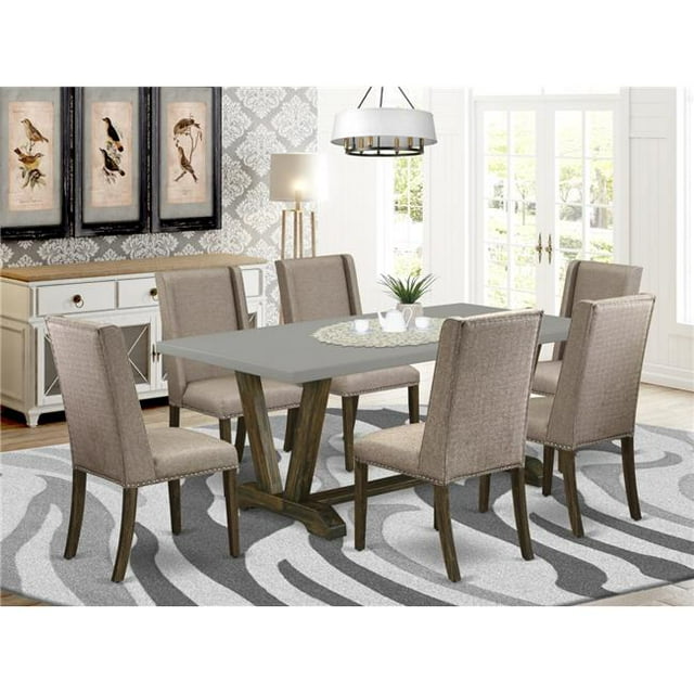 East West Furniture X677Ga6507 7Piece Kitchen Dining Table Set 6