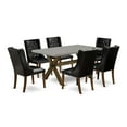 thumbnail image 1 of East West Furniture X-Style 7-piece Wood Dining Set in Jacobean and Black, 1 of 3