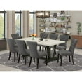 thumbnail image 1 of East West Furniture X797Ga740-9 - 9-Piece Dining Table Set - 8 Parsons Chairs and a a Rectangular Table Hardwood Frame, 1 of 6
