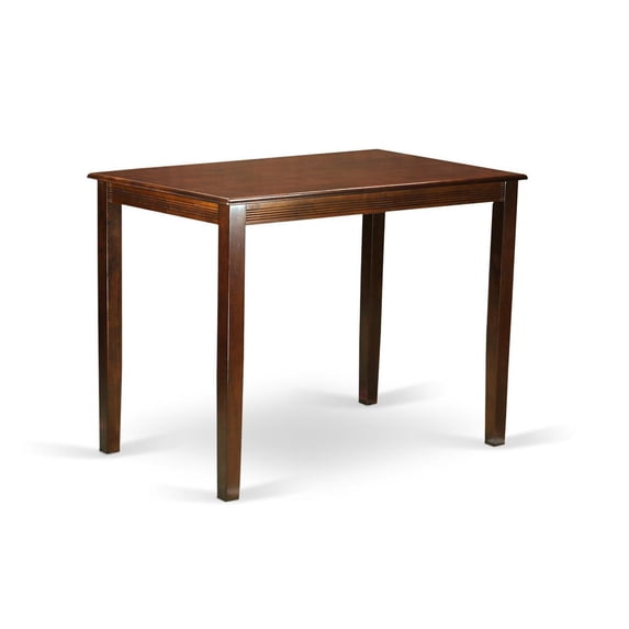East West Furniture Yarmouth Wood Counter Height Table in Mahogany
