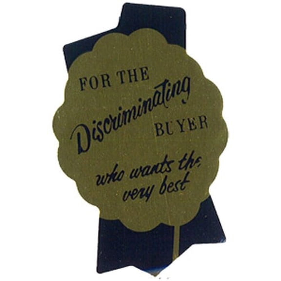 East West Label For The Discriminating Buyer Who Wants The Very Best Die-Cut Greaseproof Meat Label Gold | 1000/Roll