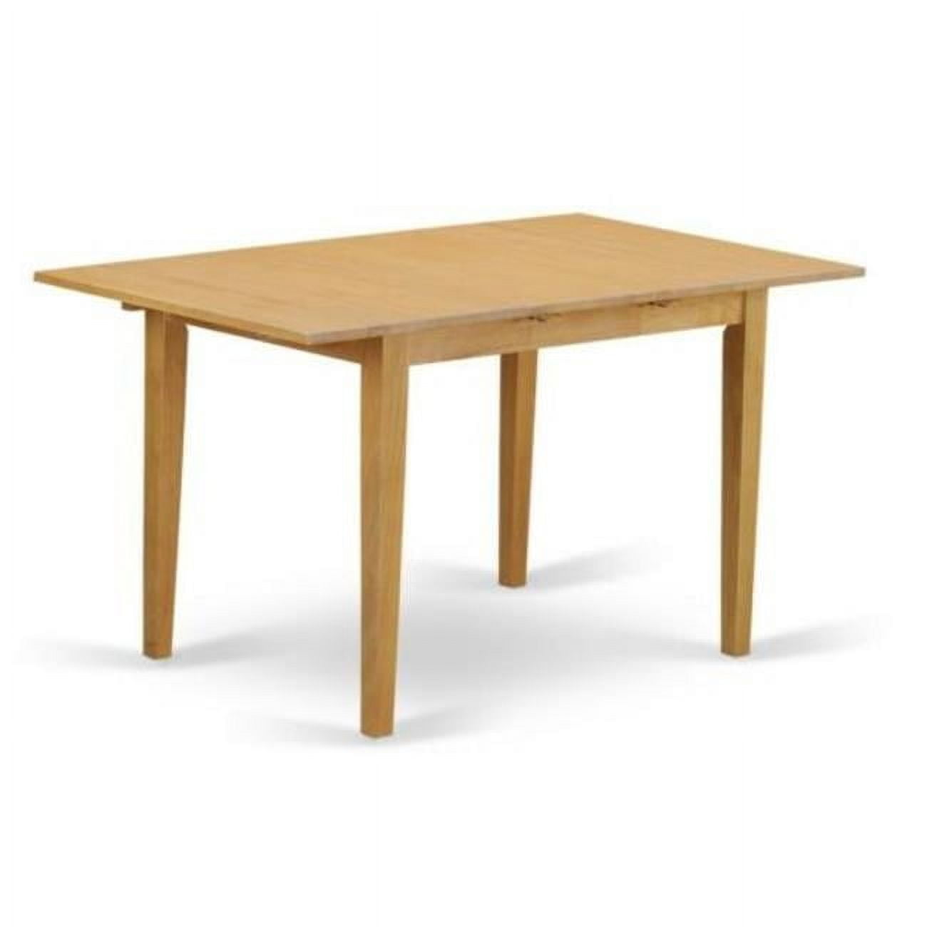 Oak Finish Rectangular Extendable Dining Table