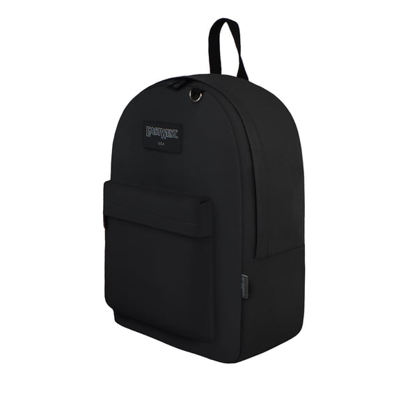 East West U.S.A. Unisex Simple Water-Resistant Backpack, Black