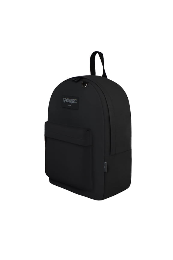 . Unisex Simple Water-Resistant Backpack, Black