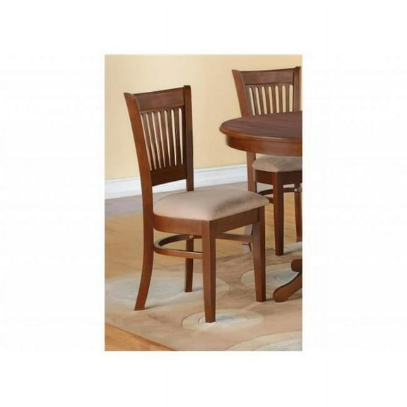 East West VC-ESP-C Vancouver Microfiber Upholstered Seat Chairs- Espresso - Pack of 2