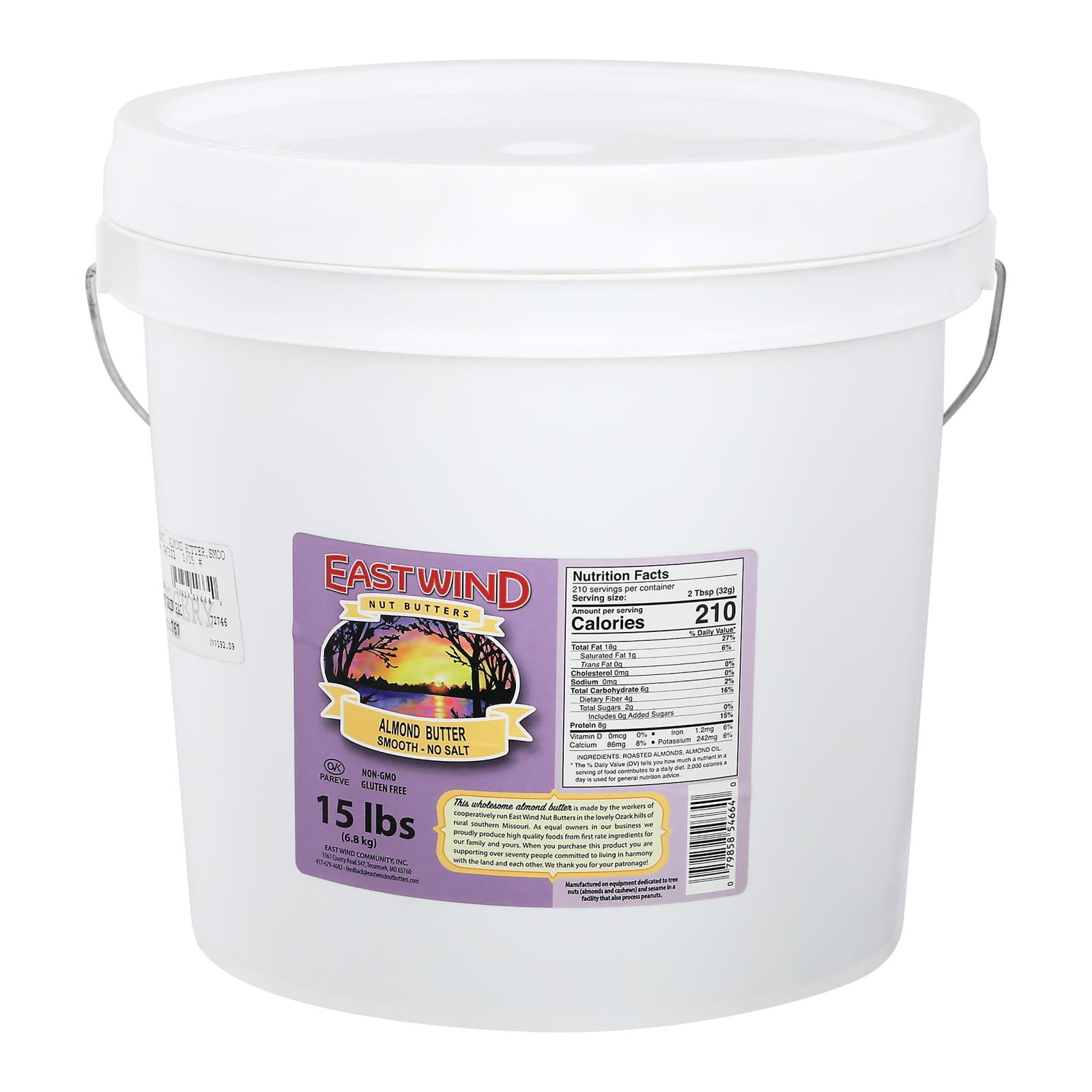 East Wind Almond Butter - Smooth - 15 lb. (1x15 #)