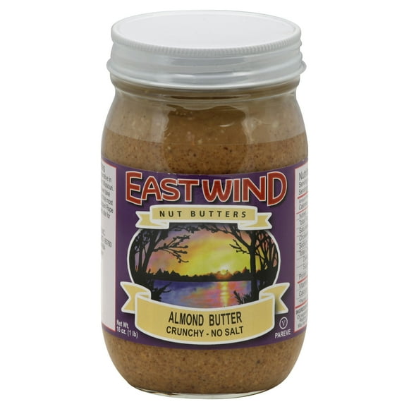 East Wind Crunchy Almond Nut Butter 16 oz (Pack Of 6)