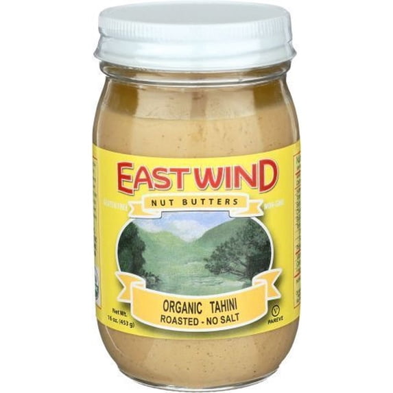 East Wind Organic No Salted Roasted Tahini Nut Butter, 16 Ounce -- 6 per Case.