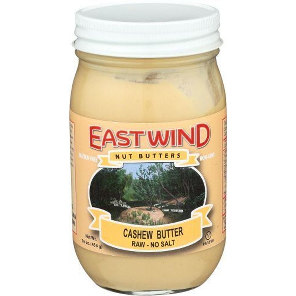 East Wind Raw Cashew Butter, 16 Ounce -- 6 per Case.