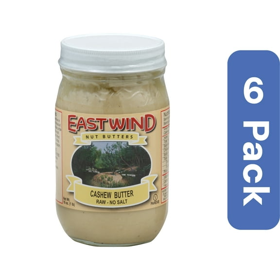 East Wind Raw Cashew Nut Butter 16 oz (Pack Of 6)