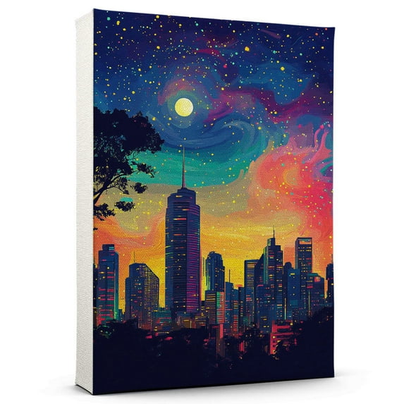 East York Travel Canvas Art Print, Ontario Wall Canvas Starry Night, East York Canvas Painting decorOntario Travel Picture -97AZ405