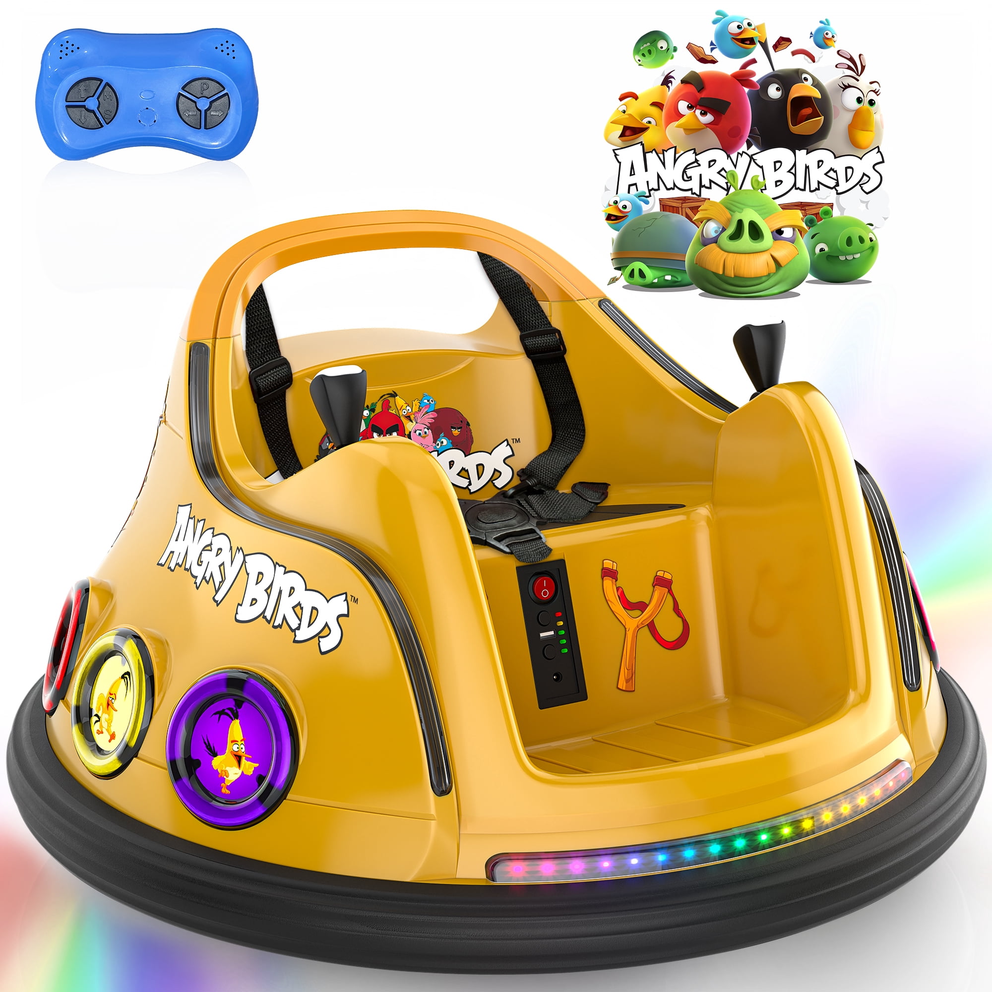 East doll 12V Bumper Car for Kids, Licensed Angry Birds Bumper Car for ...