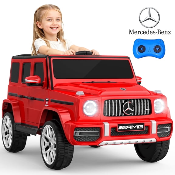 East Doll 12V Ride on Toys for Toddler, Mercedes-Benz Licensed G63 G Wagon Electric Ride on Car for Toddler, Kids Power Ride ons With Remote Control, Bluetooth, LED Lights, High Window, Red