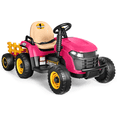 thumbnail image 1 of East doll 12V Ride on Tractor with Tiltable & Detachable Trailer, up to 3.1Mph Truck with Parental Remote, Music Player, Bluetooth Function & Headlight, 1 of 7