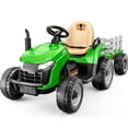 thumbnail image 1 of East doll 12V Ride on Tractor with Tiltable & Detachable Trailer, up to 3.1Mph Truck with Parental Remote, Music Player, Bluetooth Function & Headlight, 1 of 7