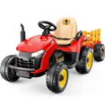 thumbnail image 1 of East doll 12V Ride on Tractor with Tiltable & Detachable Trailer, up to 3.1Mph Truck with Parental Remote, Music Player & Bluetooth Function, Headlight, 1 of 7