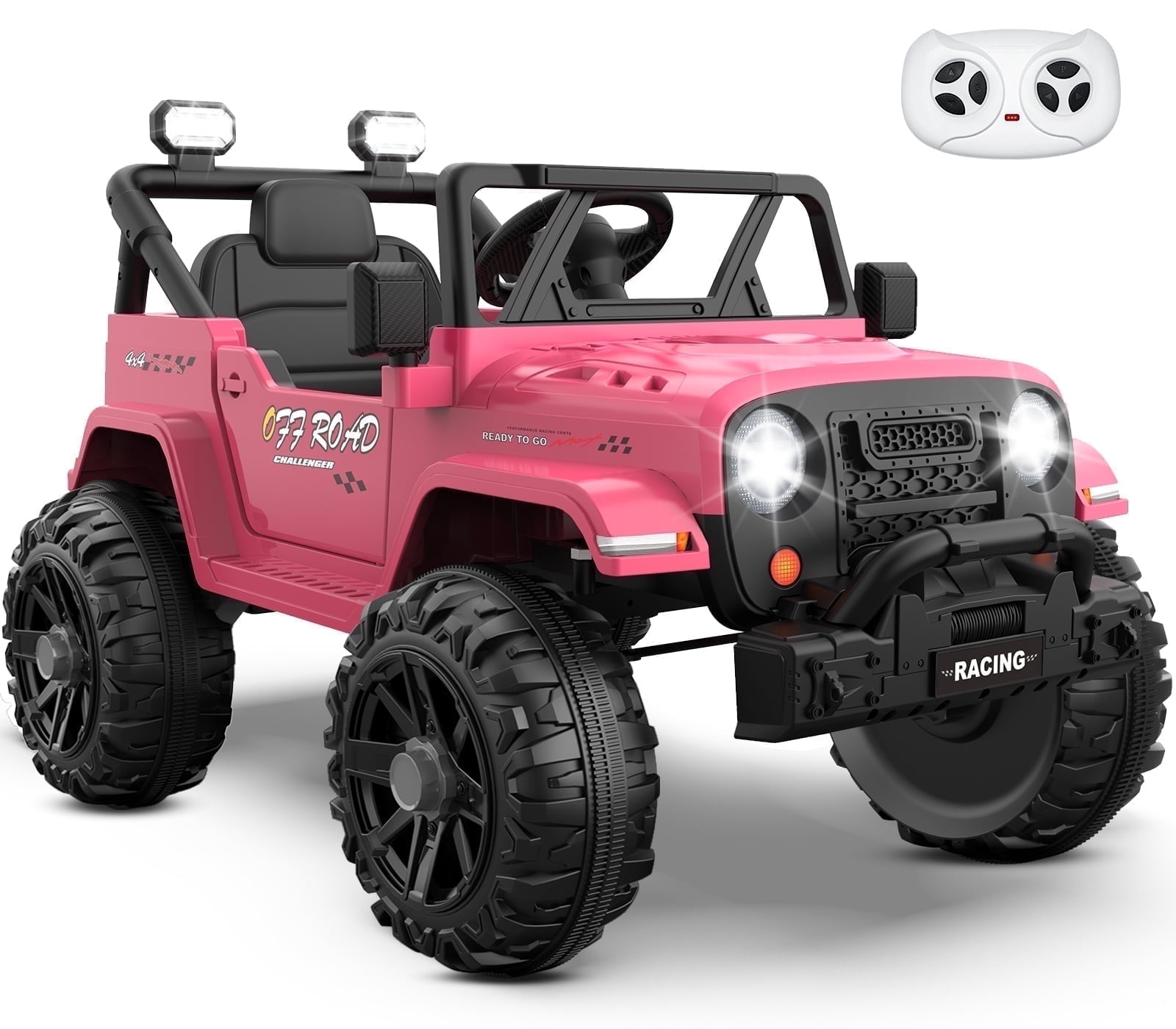 East doll 12V Ride on Toys for Toddlers, Electric Car for Kids, Kids Car with Remote Control, Bluetooth, Music, 3 Speeds for Kids Gifts, Pink