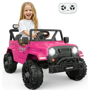 East doll 12V Ride on Toys for Toddlers, Electric Car for Kids, Kids Car with Remote Control, Bluetooth, Music, 3 Speeds for Kids Gifts, Pink