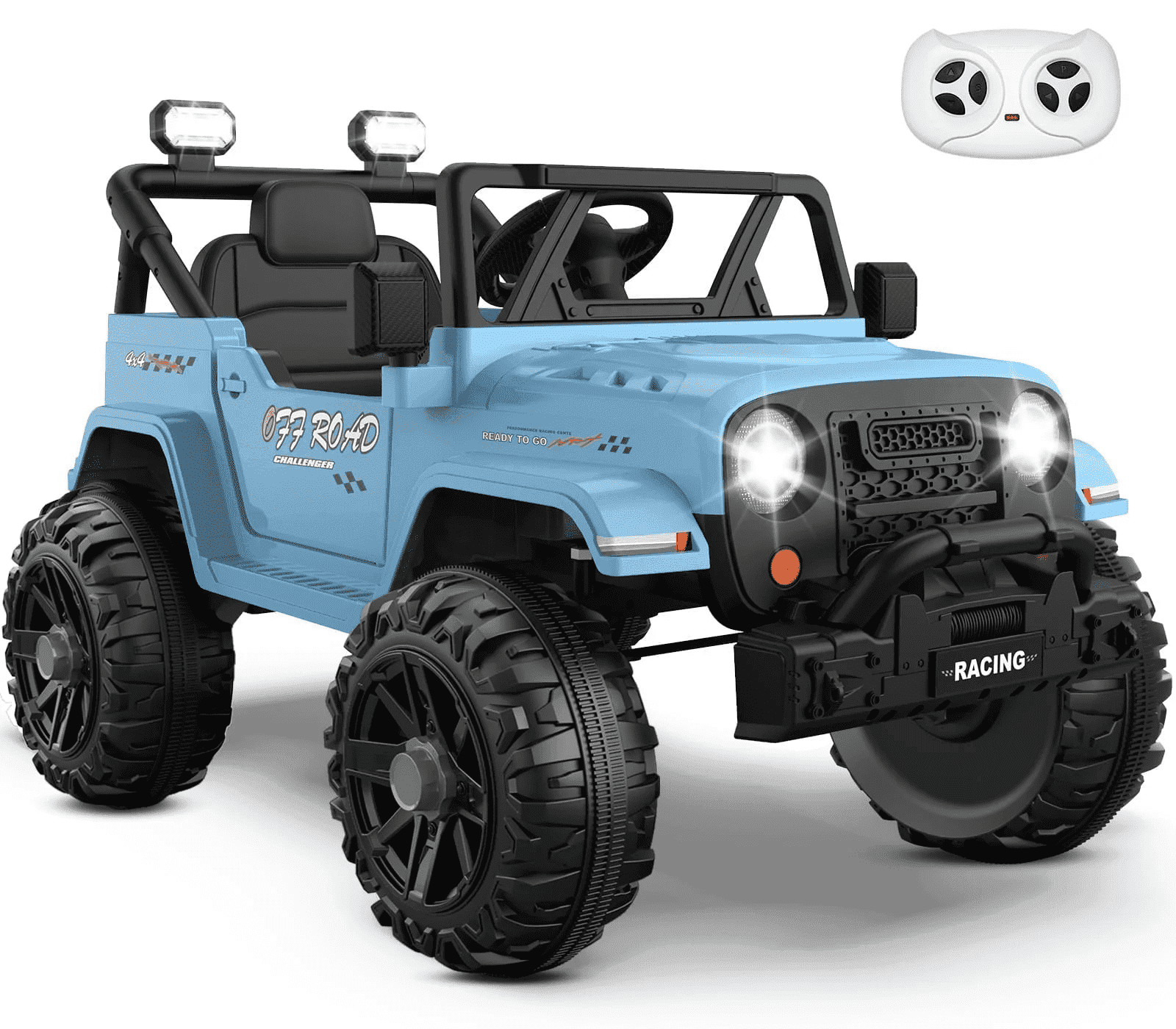 East doll 12V Ride on Toys for Toddlers, Electric Car for Kids, Kids Car with Remote Control, Bluetooth, Music, 3 Speeds for Kids Gifts, Blue