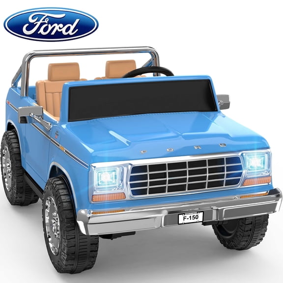 East doll 24V Power Ride on Car, Licensed 1973 Ford F-150 Ride on Truck, 24 Volt Ride on Toy for Kids Aged 3-8 with 400W Powerful Wheels for Boys Girls, 24V Ride Ons with Remote, Light Blue