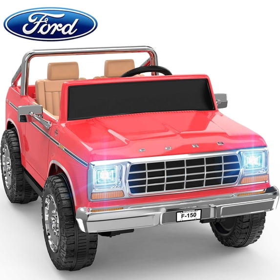 East doll 24V Power Ride on Car, Licensed 1973 Ford F-150 Ride on Truck, 24 Volt Ride on Toy for Kids Aged 3-8 with 400W Powerful Wheels for Boys Girls, 24V Ride Ons with Remote, Red